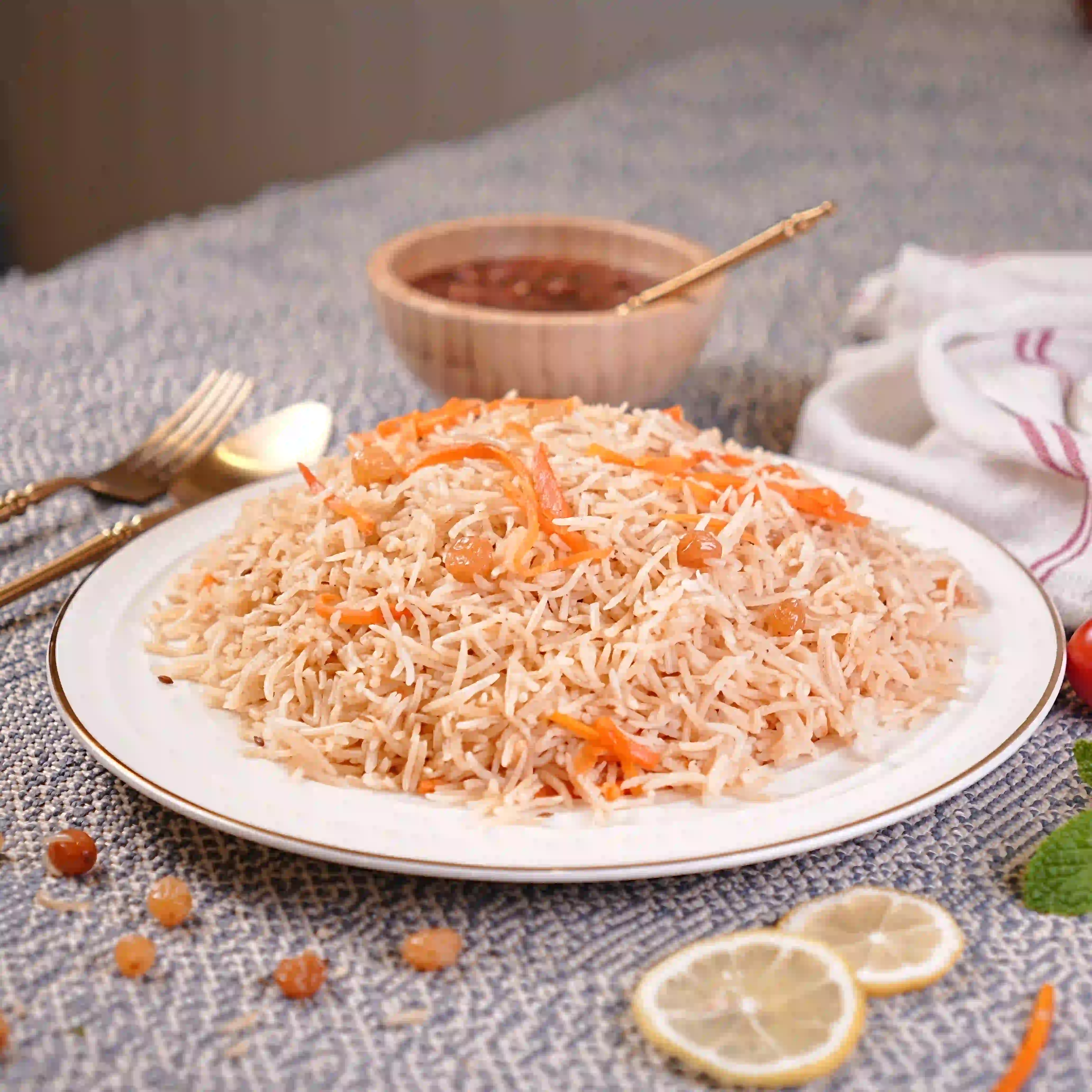 Beef pulao served for Wednesday mess dinner at Zafran Kitchen Ajman